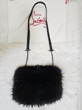 Christian Louboutin Fox Fur Anastasia Muff Bag